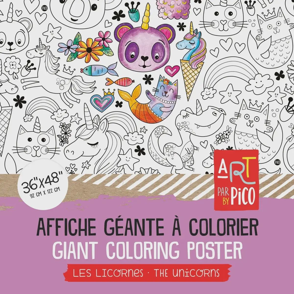 Coloriage géant - Les licornes