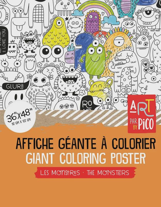 Coloriage Géant - Les monstres