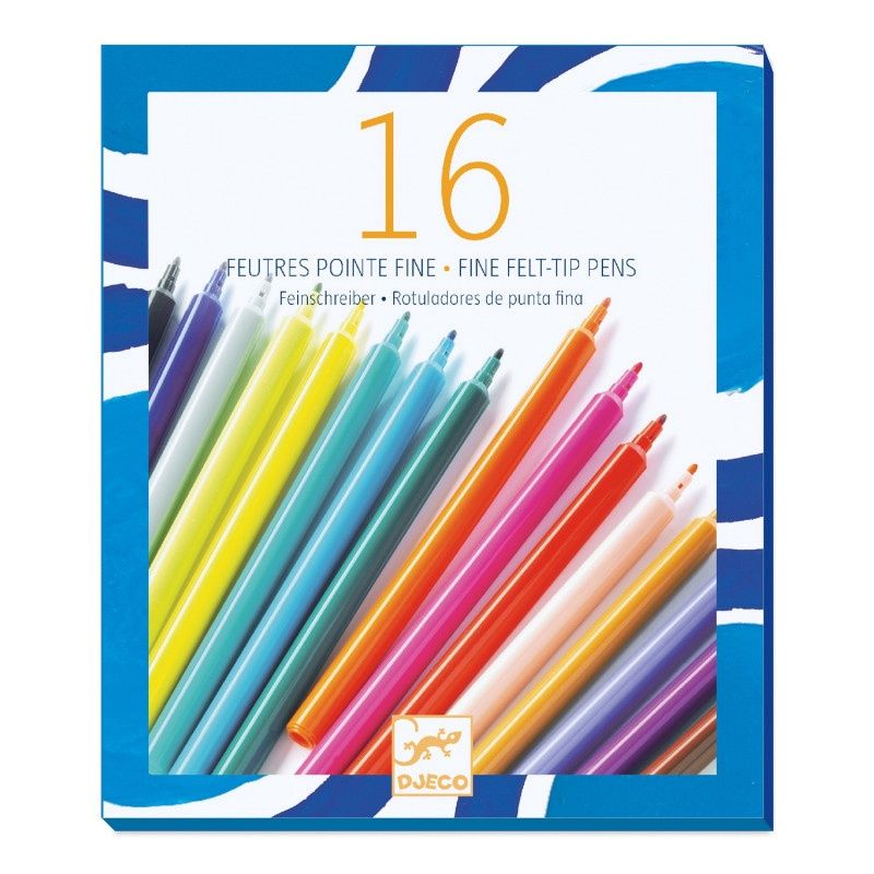 16  feutres pointe fine
