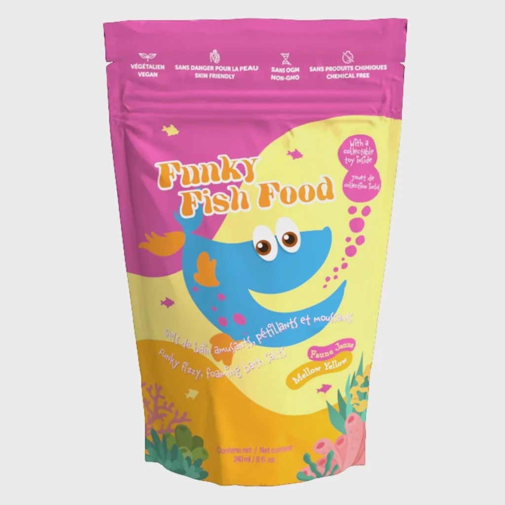 Sels de bain moussants / Funky Fish Food - Fauve jaune