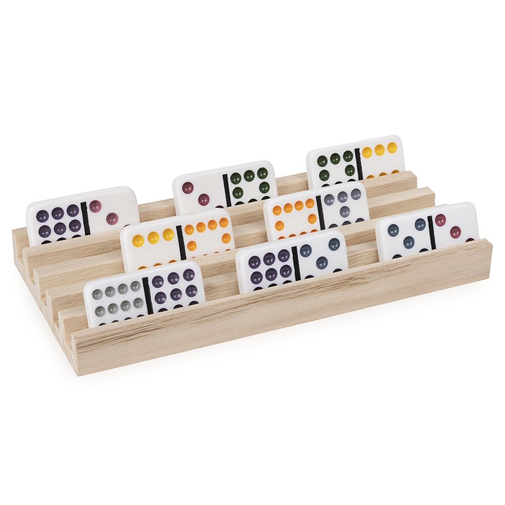 Support pour dominos en bois (4pcs)