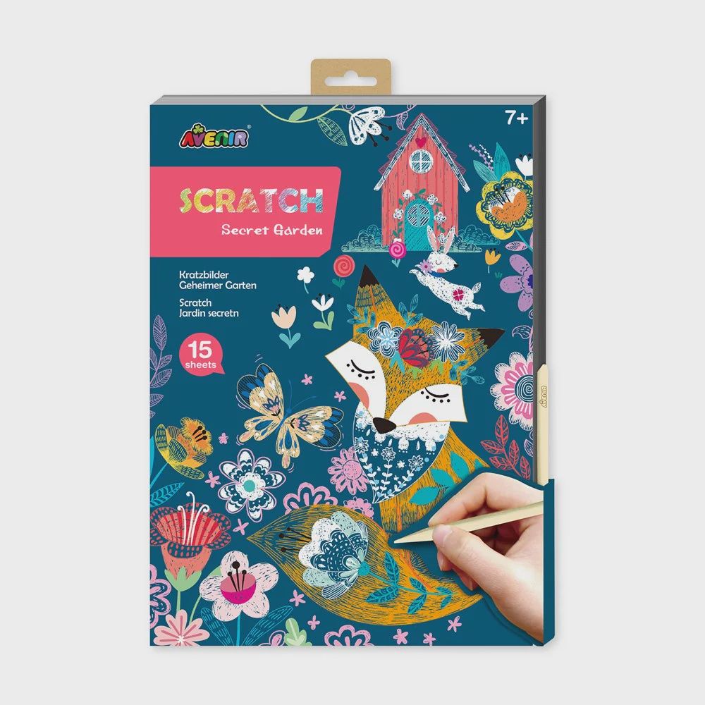 Scratch / Grand cahier à gratter - Jardin secret