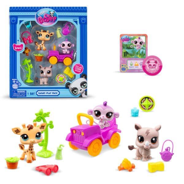 Littlest Pet Shop / Ens. de 3 animaux Safari