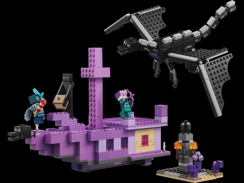 21264 / Minecraft - Le dragon et le navire de l’ Ender