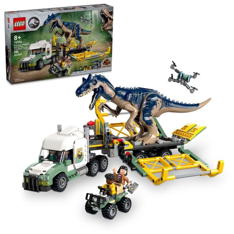 76966 / Jurassic - Missions dinosaures : le camion de transport de l’allosaure