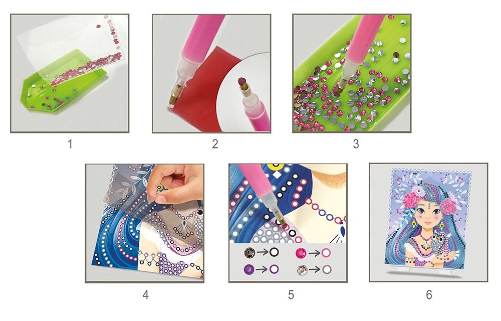 Cartes à créer en diamants / Demoiselles