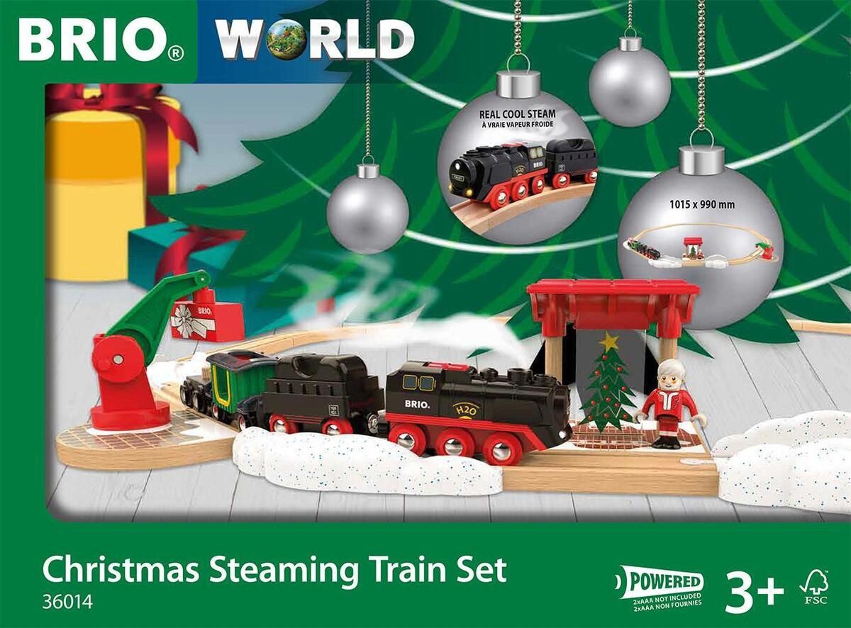 Ensemble de train à vapeur de Noël