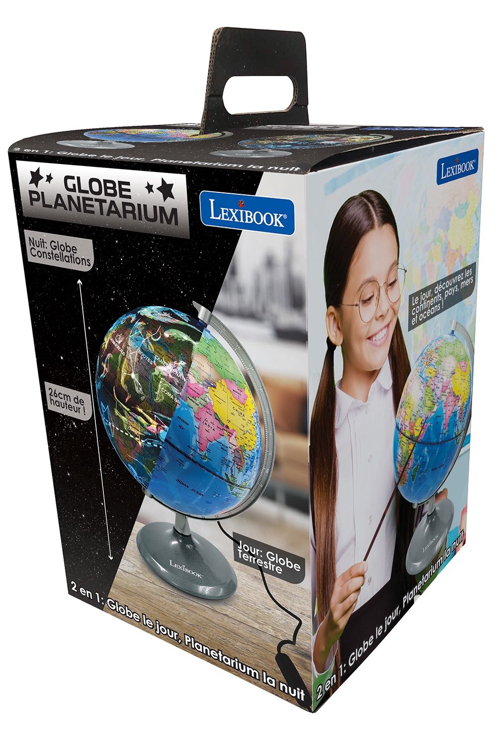 Globe Planétarium Lumineux 2-en-1