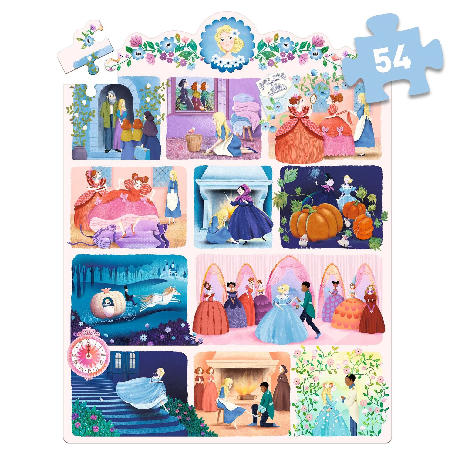 C.T. - Puzzle Histoire / Cendrillon (54 mcx)