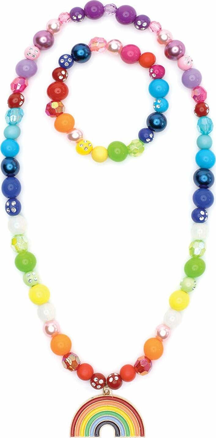 Ensemble Collier et Bracelet Arc-En-Ciel