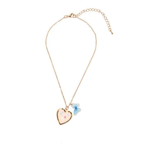 Collier Loquet Coeur/Papillon