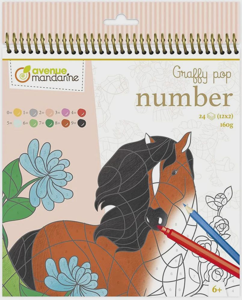 Coloriage par numéros (Graffy Pop) / Chevaux