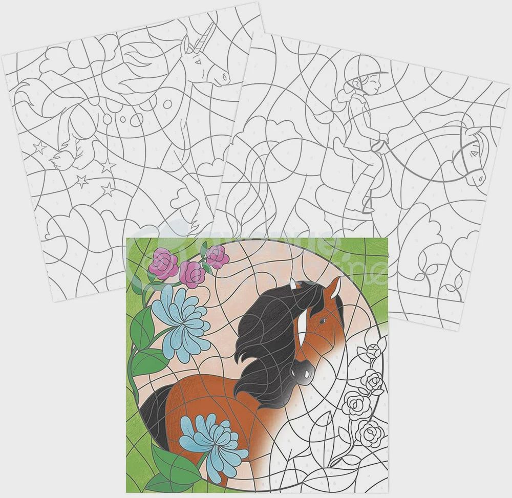 Coloriage par numéros (Graffy Pop) / Chevaux