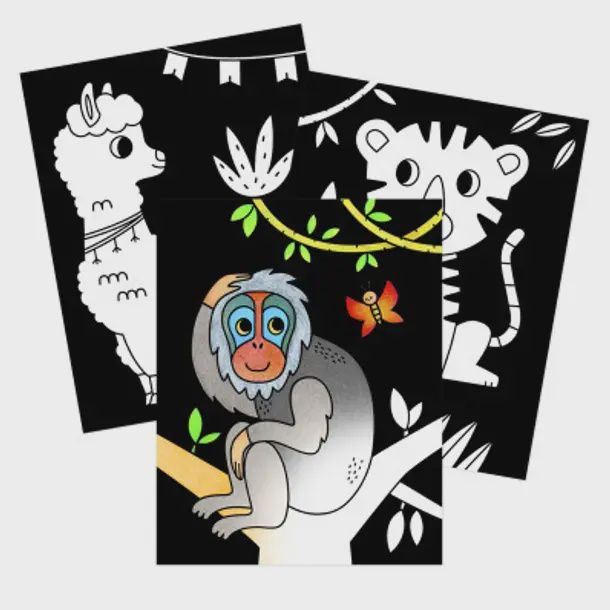 Livre de coloriage (Graffy Black) / Animaux du monde