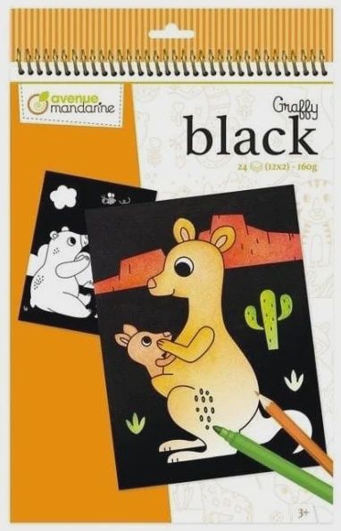 Livre de coloriage (Graffy Black) / Animaux du monde