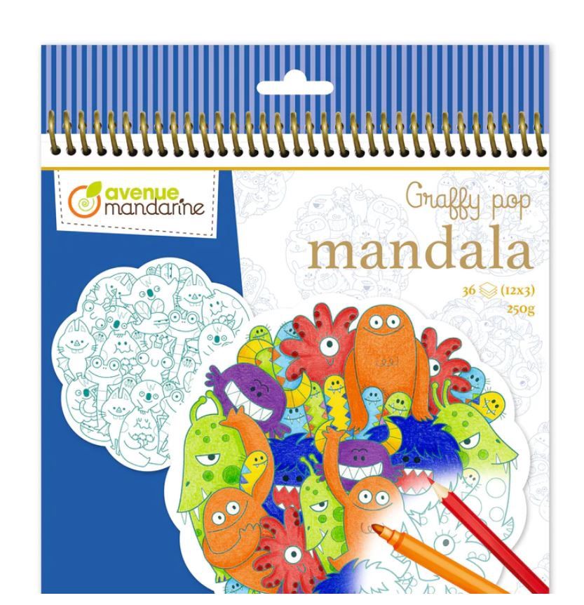 Mandalas à colorier (Graffy pop Mandala) / Pêle-mêle Monstres