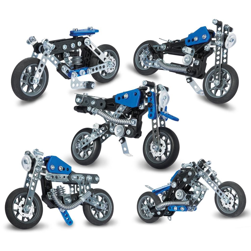Meccano 5 en 1 Moto Bleu