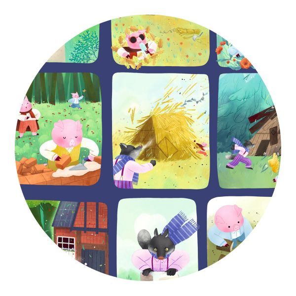 Puzzle histoire / Les Trois Petits Cochons (35 mcx)