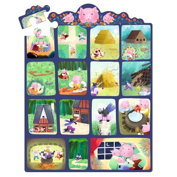 Puzzle histoire / Les Trois Petits Cochons (35 mcx)