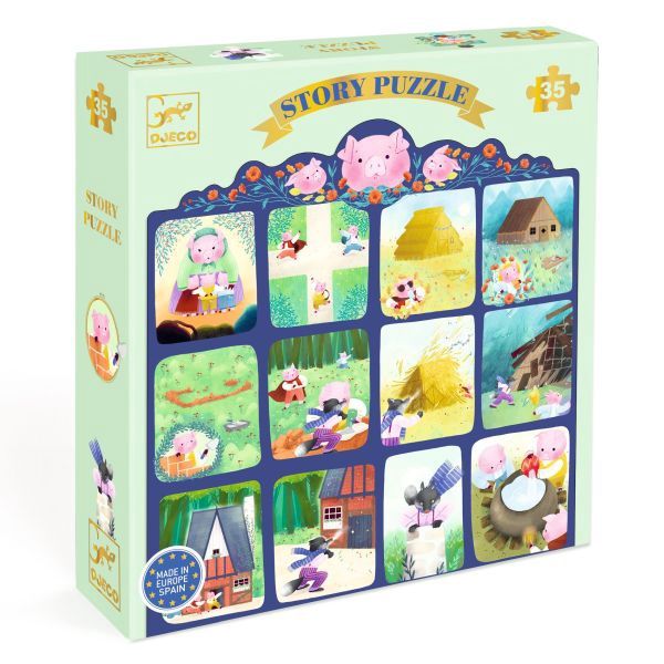 Puzzle histoire / Les Trois Petits Cochons (35 mcx)