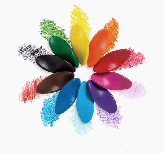 Crayons de cire ergonomiques