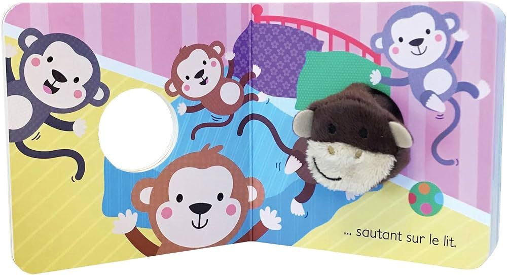 Livre Marionette - Cinq Petits Singes