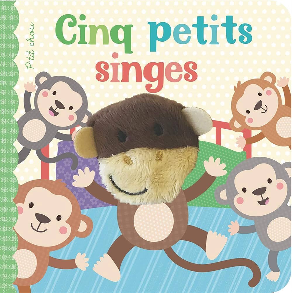 Livre Marionette - Cinq Petits Singes