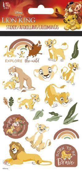 Autocollants (4 fls) / The Lion King Savan