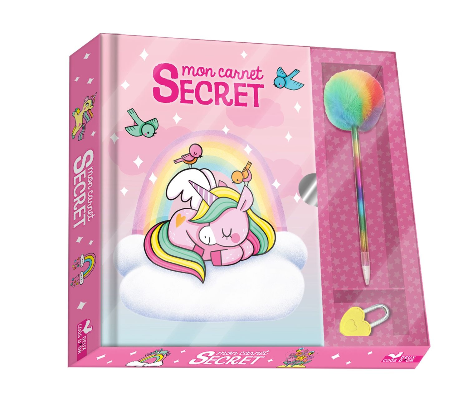 Mon carnet secret bébés licornes - Coffret avec stylo fantaisie