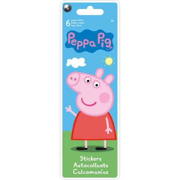 6 feuilles d'autocollants / Peppa Pig