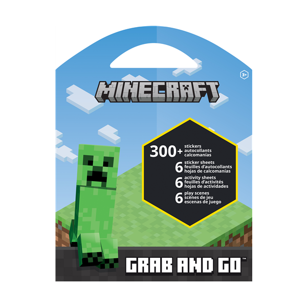 GRAB AND GO - Ens. Autocollants Minecraft