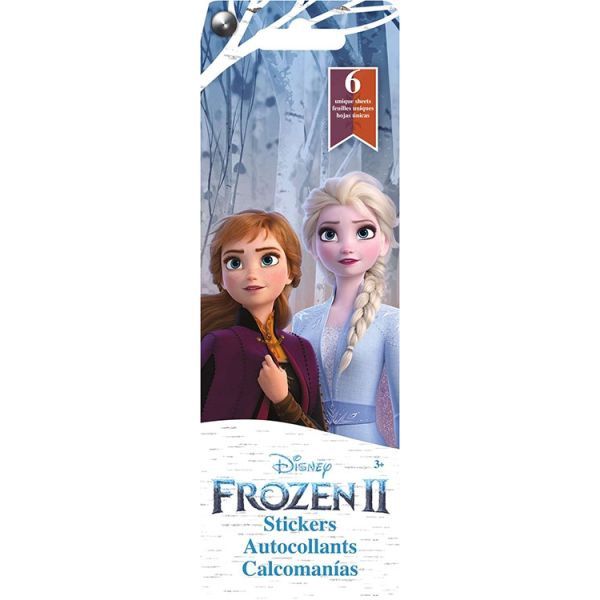 6 feuilles d&#39;autocollants Reine des neiges - Frozen 2