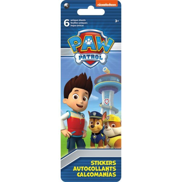 6 feuilles d&#39;autocollants Pat Patrouille - Paw Patrol