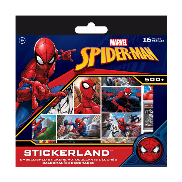 Stickerland - 16 feuilles d&#39;autocollants Spider-Man - Marvel-