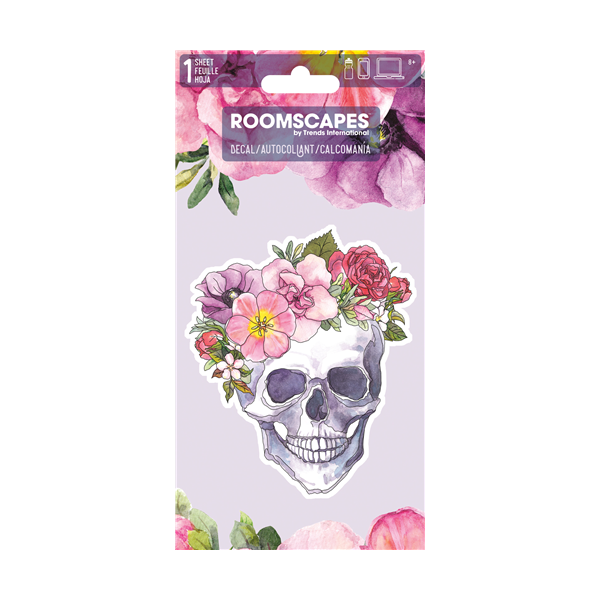 Autocollant Crâne et fleur - Skull/Flower
