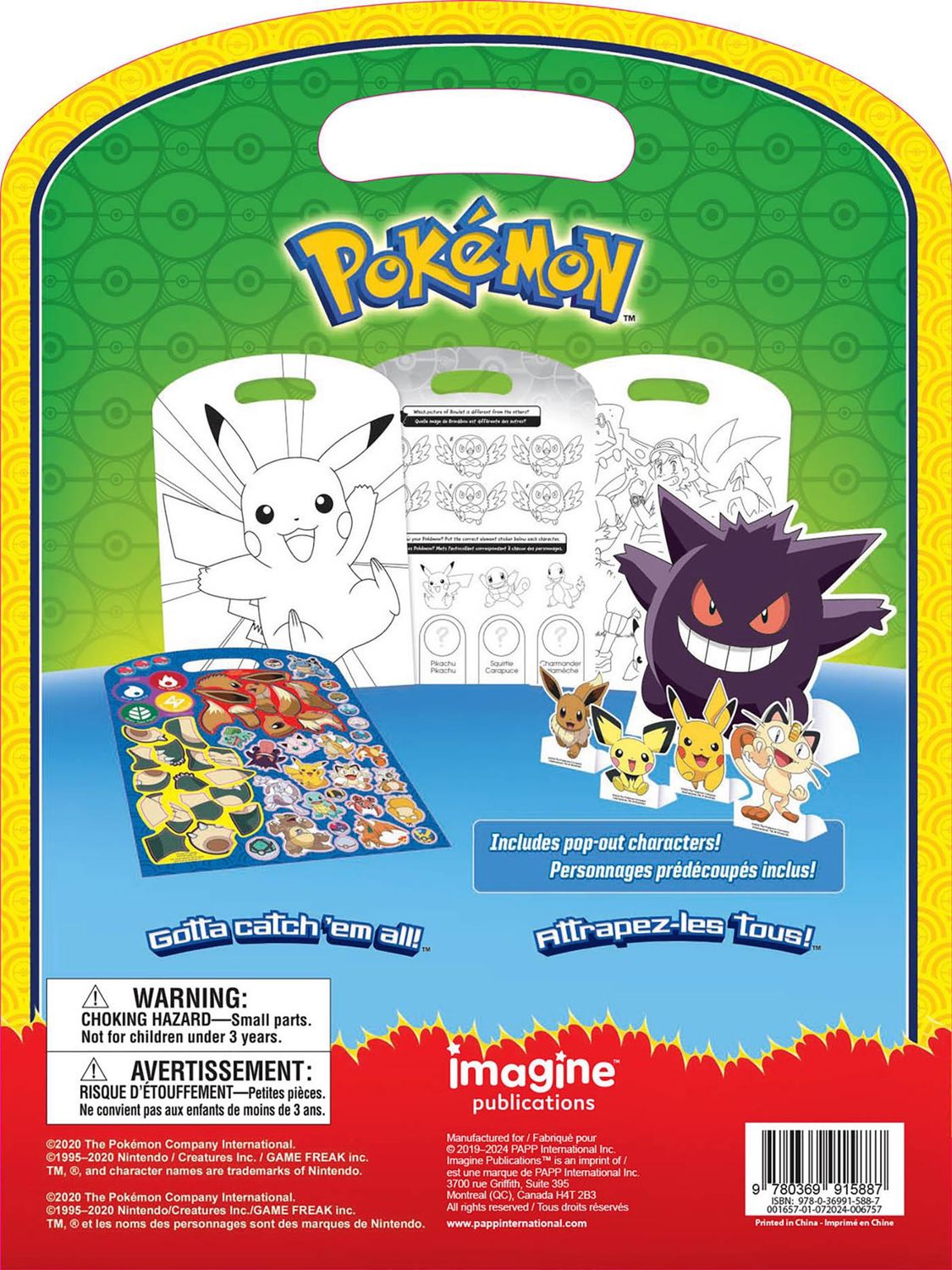 Pokémon - Action Color avec autocollants