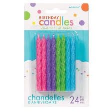 Bougie / Spirale à paillettes pastel