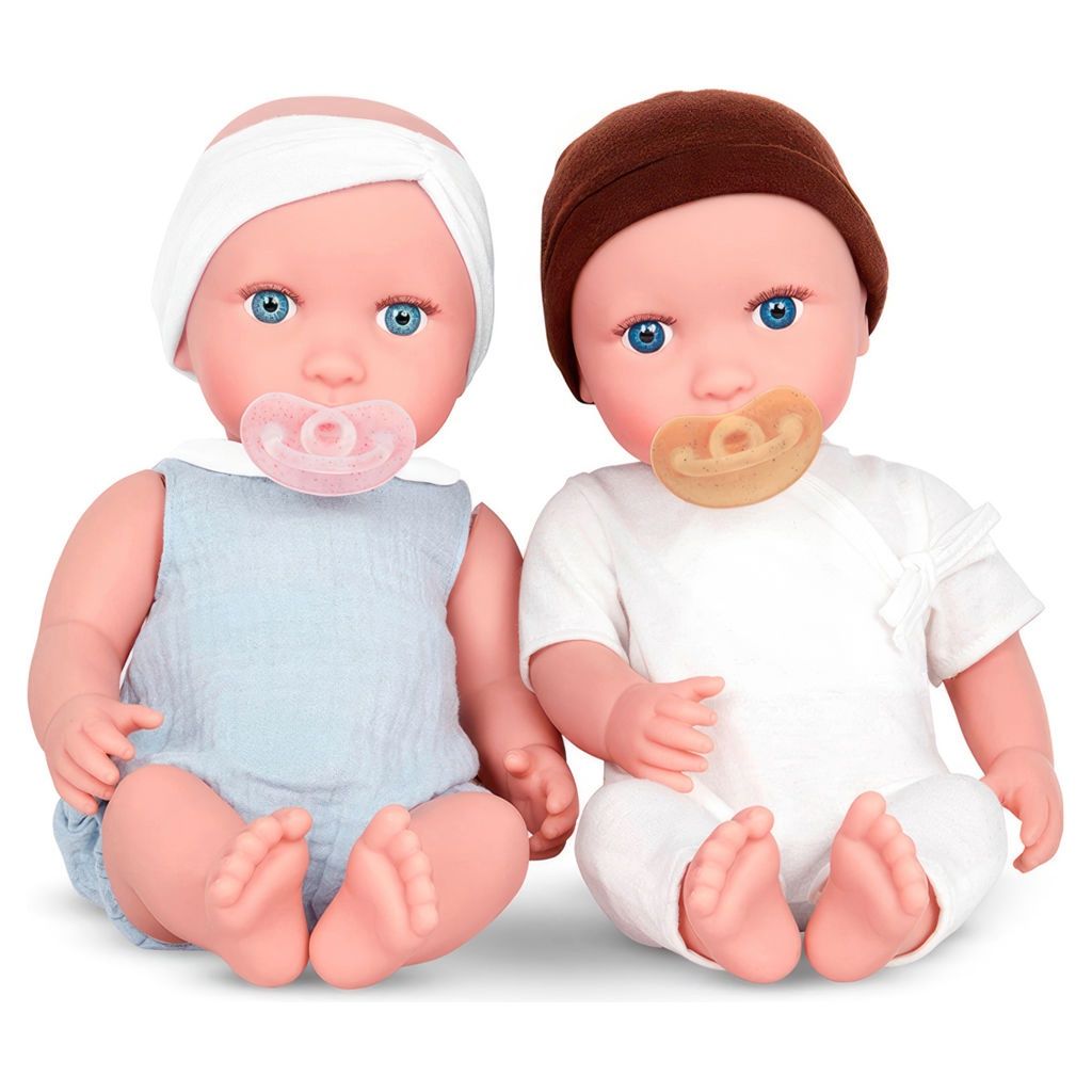 Poupées jumeaux avec suces (35.5cm)
