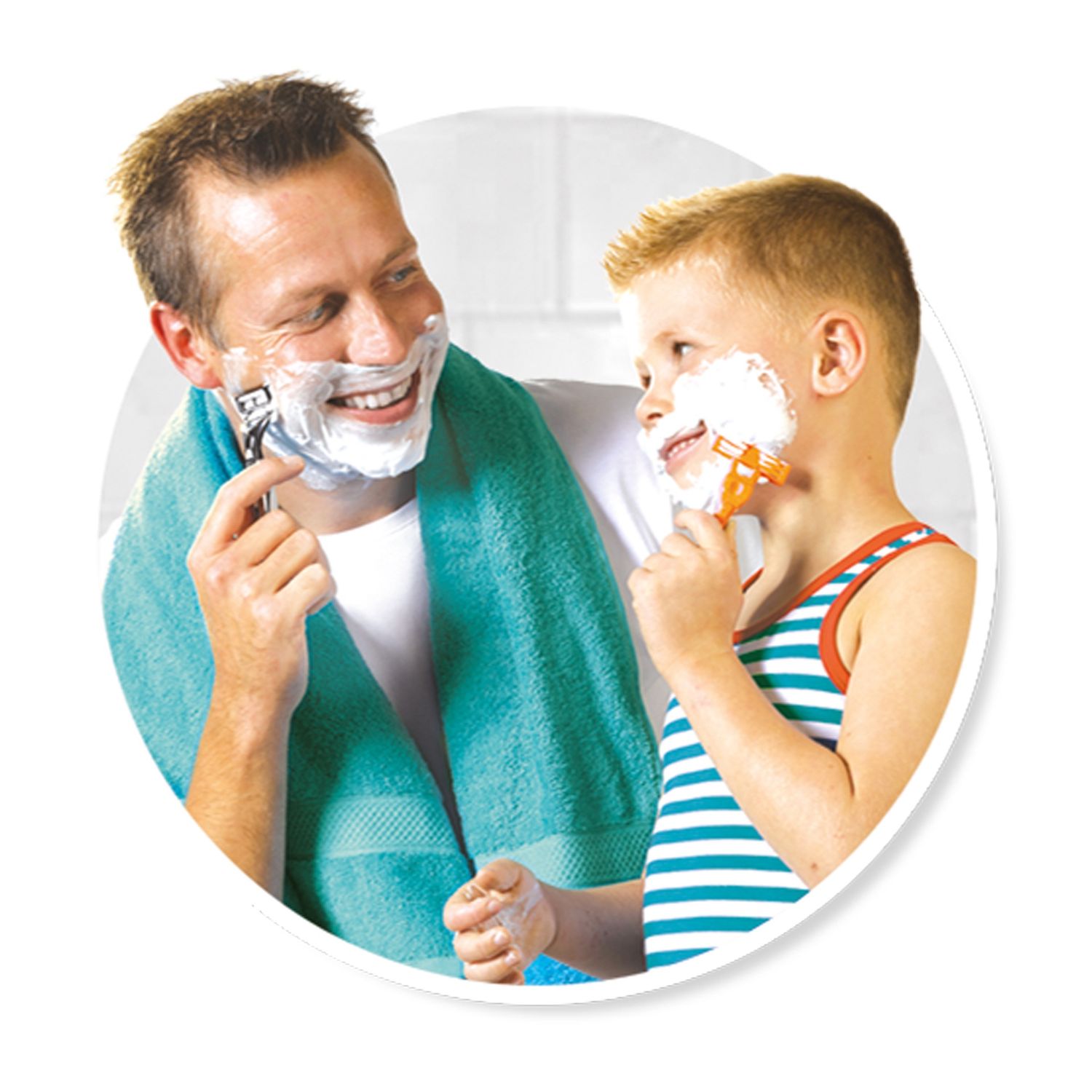 Rasage avec mousse