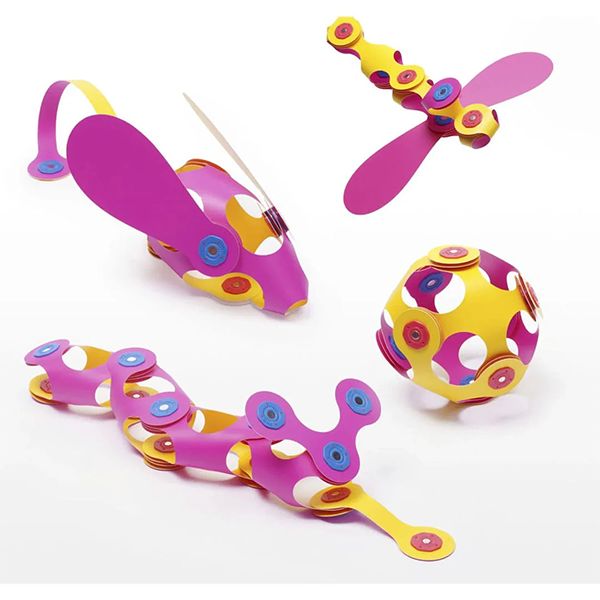 CLIXO - ENS. ITSY VERT/BLEU OU ROSE/JAUNE (18 PCS)