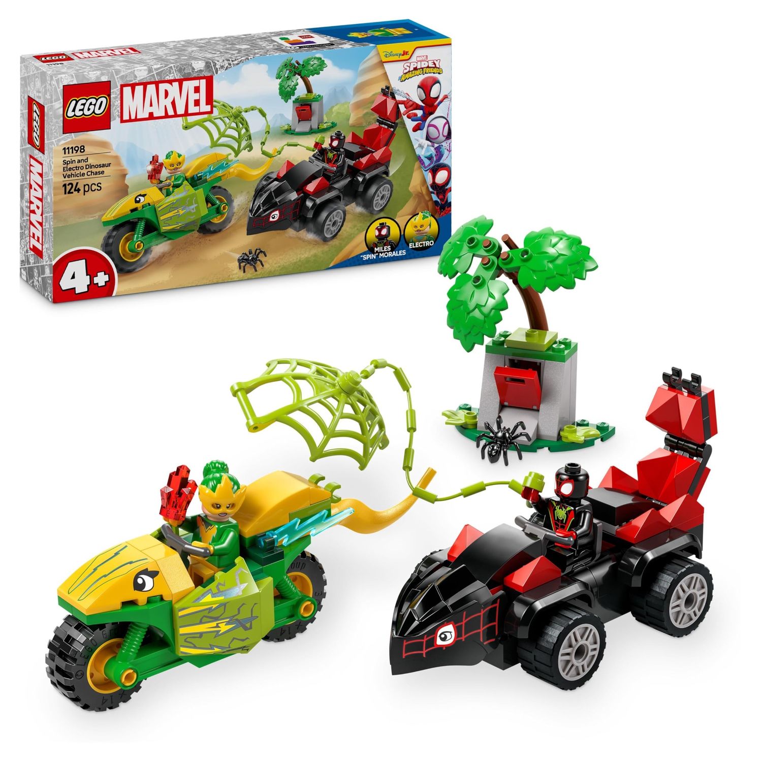 11198 / Marvel - Course-poursuite entre Spin et Electro en dino-véhicules