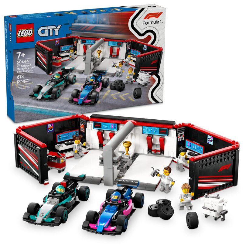 60444 / Le garage de F1® et les voitures Mercedes-AMG et Alpine
