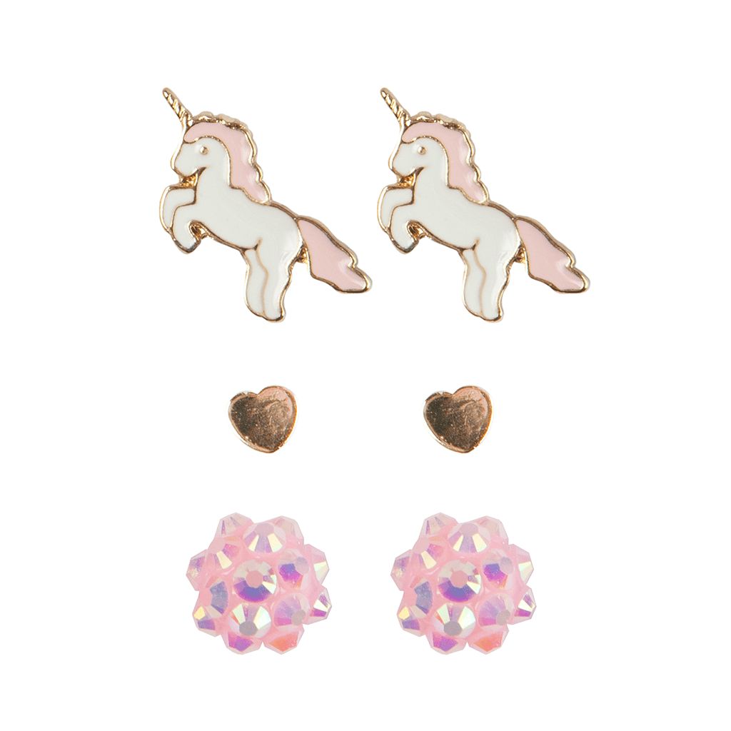 Boucles d&#39;oreilles (3 Paires) / Licorne
