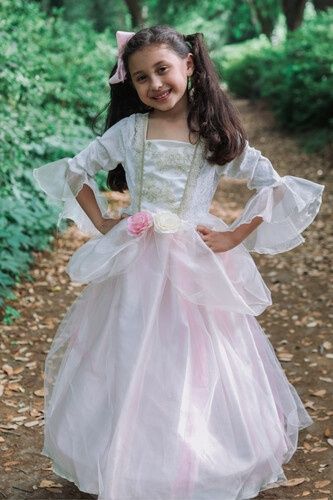 Robe Princesse Rose Dore (5-6 ans)