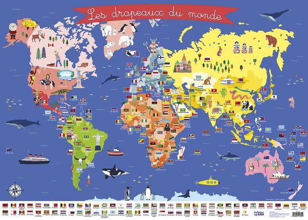 Affiche / Les drapeaux du monde