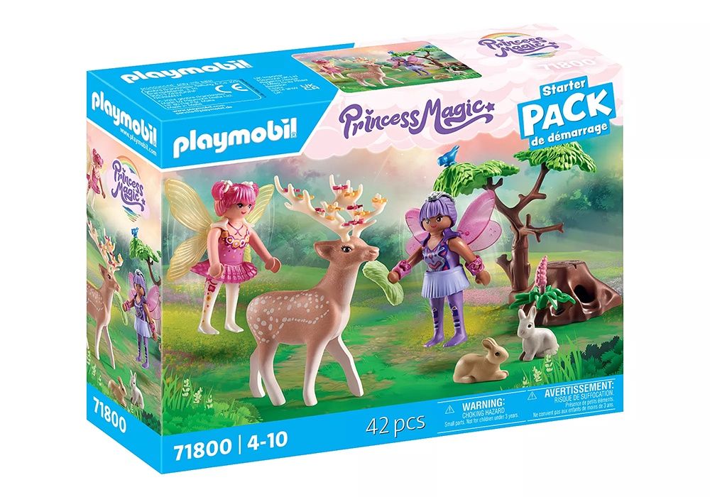 Duo de fées avec animaux de la forêt enchantée