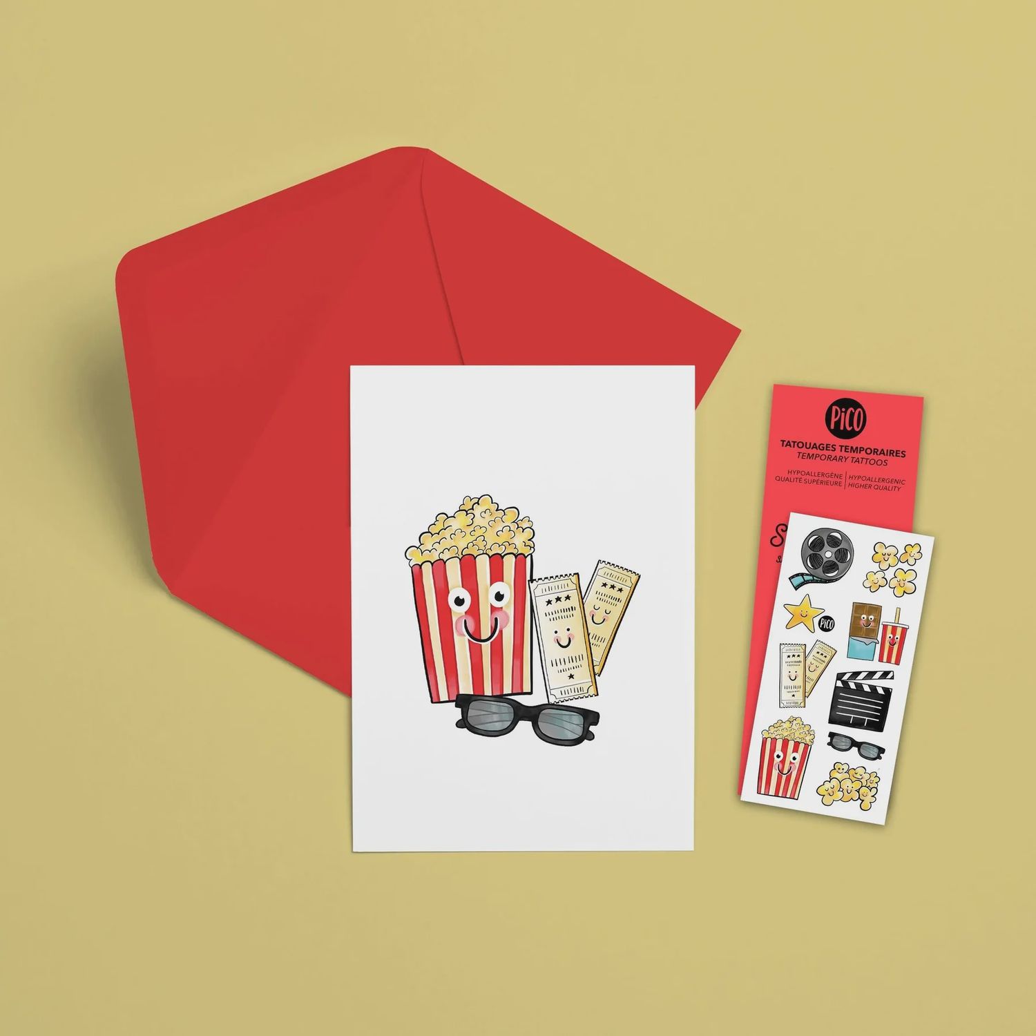 Carte de souhaits et tatouages / Soirée au cinéma