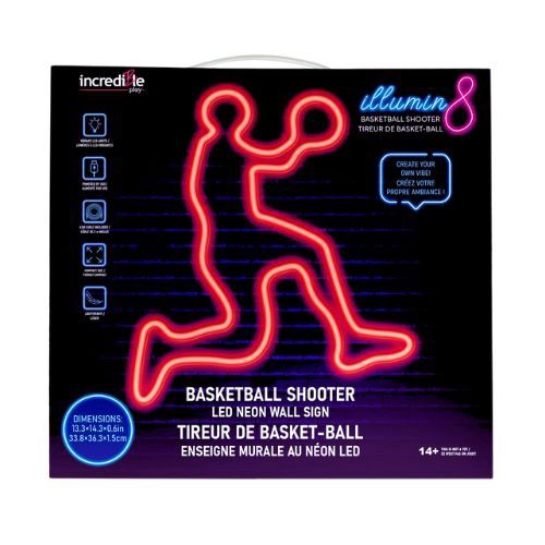 Enseigne murale néon LED / Joueur Basketball