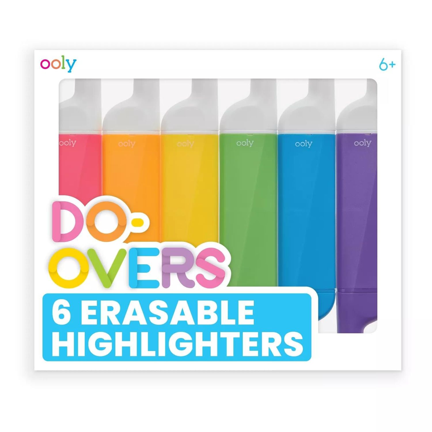 Do-Overs Lot de 6 Surligneurs Effacable