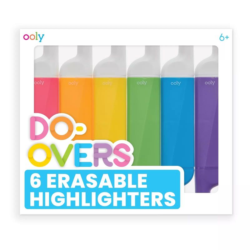 Do-Overs Lot de 6 Surligneurs Effacable